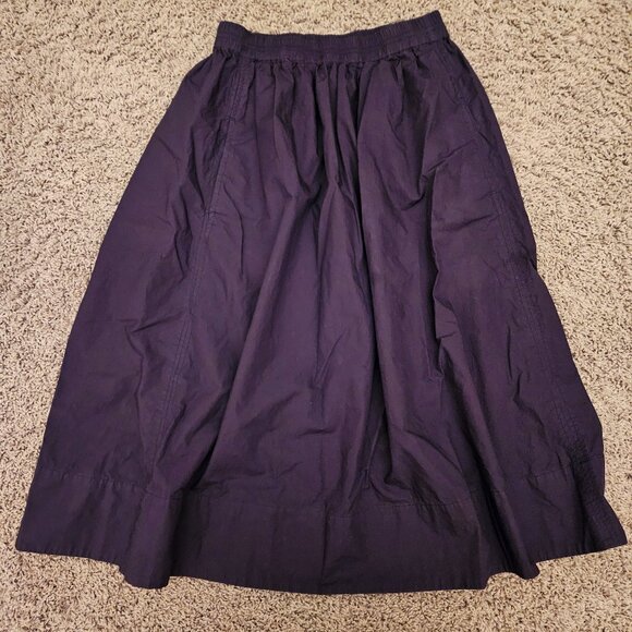 Alex Mill - Standard Skirt - Navy - Size Small - Cotton Poplin Midi Skirt - Picture 3 of 5
